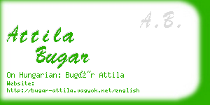 attila bugar business card